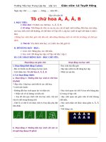 Giáo án tập viết lớp 1 HK 2 tuần 25 đến 35 