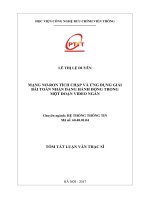 Mạng nơron tích chập và ứng dụng giải bài toán nhận dạng hành động trong một đoạn video ngắn (tt)