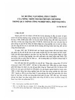 DSpace at VNU: Xu hướng vận động, phát triển của nông thôn thành phố Hồ Chí Minh trong quá trinh công nghiệp hóa, hiện đại hóa