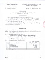 Nghị quyết ĐHĐCĐ thường niên năm 2015 của PVI.
