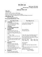 Giáo án lớp 3  hoc kỳ i   trường TH hồng thái tây   tuần 14 