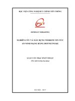 Nghiên cứu và xây dựng website tin tức an ninh mạng bằng Dotnetnuke (LV thạc sĩ)