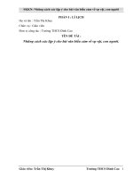 SKKN những cách xác lập ý cho bài văn biểu cảm về sự vật, con người 