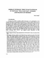 DSpace at VNU: Korean veterans'trips to battlefields in vietnam: