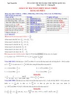 Giai bai toan Dien Xoay Chieu su dung may tinh Casio