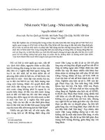 DSpace at VNU: Nhà nước Văn Lang - Nhà nước siêu làng