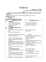 Giáo án lớp 3  hoc kỳ i   trường TH hồng thái tây   TUẦN 13 