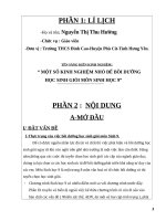 SKKN một số KINH NGHIỆM NHỎ để bồi DƯỠNG  học SINH GIỎI môn SINH học 9 