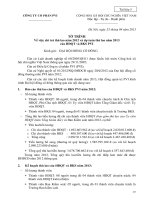 Noi dung 5. To trinh chi tra thu lao 2012 va du toan thu lao 2013 (final 16.4.2013)