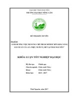 Ảnh hưởng việc bổ sung chế phẩm mfeed + đến khả năng sản xuất của gà thịt nuôi vụ hè tại thái nguyên 