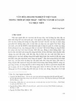 DSpace at VNU: Văn hóa doanh nghiệp ở Việt Nam trong thời kỳ hội nhập-những vấn đề lý luận và thực tiễn