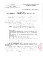 Giấy mời họp Đại hội đồng cổ đông thường niên năm 2012