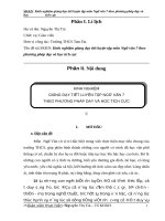 SKKN kinh nghiệm giảng dạy tiết luyện tập môn ngữ văn 7 theo phương pháp dạy và học  tích cực 