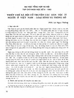 DSpace at VNU: Thiết chế xã hội cổ truyền các dân tộc ít người ở Việt Nam - loại hình và thông số