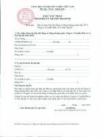 Giấy xác nhận tham dự ủy quyền tham dự Đại hội đồng cổ đông thường niên 2010