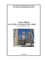 Giáo trình gia công, Lắp đặt Cốt thép