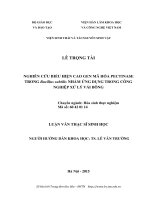 Nghiên cứu biểu hiện cao gen mã hóa pectinase trong bacillus subtilis ứng dụng trong công nghiệp xử lý vải bông 