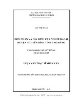 Hôn nhân và gia đình của người dao ở huyện nguyên bình, tỉnh cao bằng 