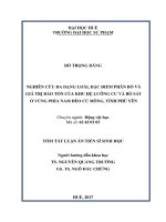 Nghiên cứu đa dạng loài, đặc điểm phân bố và giá trị bảo tồn của khu hệ lưỡng cư và bò sát ở vùng phía Nam đèo Cù Mông, tỉnh Phú Yên