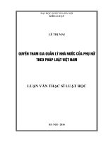 DSpace at VNU: Quyền tham gia quản lý nhà nước của phụ nữ theo pháp luật Việt Nam