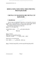 Xác định hàm lượng Nito tổng theo phương pháp KJELDAHL