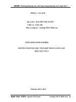 SKKN phương pháp dạy học tích hợp trong giảng dạy môn ngữ văn 9 