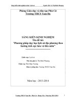 SKKN phương pháp dạy học lịch sử địa phương theo hướng tích cực hóa và liên môn 