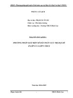 SKKN phương pháp giải một số bài toán cực trị đại số ở lớp 8 và lớp 9 THCS 