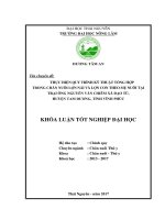 Thực hiện quy trình kỹ thuật tổng hợp trong chăn nuôi lợn nái và lợn con theo mẹ tại trại ông nguyễn văn chiêm xã đạo tú   huyện tam dương   tỉnh vĩnh phúc 
