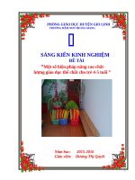 SKKN Một số biện pháp nâng cao chất lượng giáo dục thể chất cho trẻ 45 tuổi