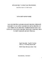 SKKN Sai lầm thường gặp khi giải bất phương trình mũ, logarit và các sáng tạo khi xây dựng phương án gây nhiễu ở câu hỏi trắc nghiệm nhằm nâng cao năng lực giải toán cho học sinh 12 trường THCS và THPT Nghi Sơn, huyện Tĩnh Gia’