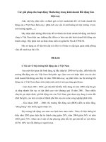 Các giải pháp cho hoạt động marketing trong kinh doanh bất động sản hiện nay