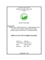 Áp dụng quy trình chăm sóc và khả năng sản xuất của lợn đực giống nuôi tại trại bùi huy hạnh   huyện tứ kỳ   tỉnh hải dương 