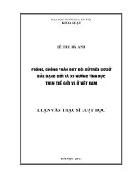Phòng, chống phân biệt đối xử trên cơ sở bản dạng giới và xu hướng tính dục trên thế giới và ở việt nam 