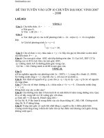 de thi tuyen sinh vao lop 10 chuyen dai hoc vinh mon toan 30483