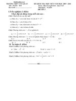 de kiem tra 1 tiet mon dai so va giai tich 11 2009 2010 84022