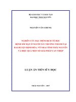 Nghiên cứu đặc điểm dịch tễ bệnh sỏi mật ở người tày trưởng thành tại hai huyện định hóa, võ nhai tỉnh thái nguyên và hiệu quả một số giải pháp can thiệp