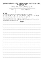 Chọn lọc đề thi HSG Địa lý 6789 Dia 7 NLinh