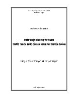 Pháp luật hình sự việt nam trước thách thức của an ninh phi truyền thống 