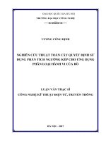 Nghiên cứu thuật toán cây quyết định sử dụng phân tích ngưỡng kép cho ứng dụng phân loại hành vi của bò 