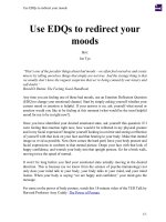 Use EDQs to redirect your moods