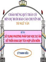 SKKN SỬ DỤNG PHƯƠNG PHÁP DẠY HỌC DỰ ÁN ĐỂ TRIỂN KHAI DẠY TÍCH HỢP LIÊN MÔN