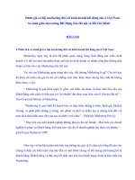 Đánh giá cơ hội marketing đối với kinh doanh bất động sản ở việt nam  so sánh giữa thị trường bất động sản hà nội và hồ chí MInh 