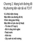 Bài giảng quy hoạch mạng lưới đường đô thị