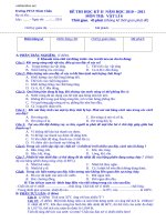 de thi hkii vat ly khoi 6 co dap an 4676