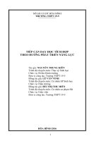 SKKN TIẾP CẬN DẠY HỌC TÍCH HỢP THEO HƯỚNG PHÁT TRIỂN NĂNG LỰC