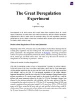 The Great Deregulation Experiment