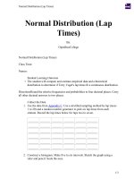 Normal Distribution (Lap Times)