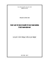 Pháp luật về bảo vệ người tố cáo tham nhũng ở việt nam hiện nay 