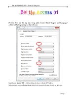 ■ Bài tập Access ■  Quản lý hàng hóa